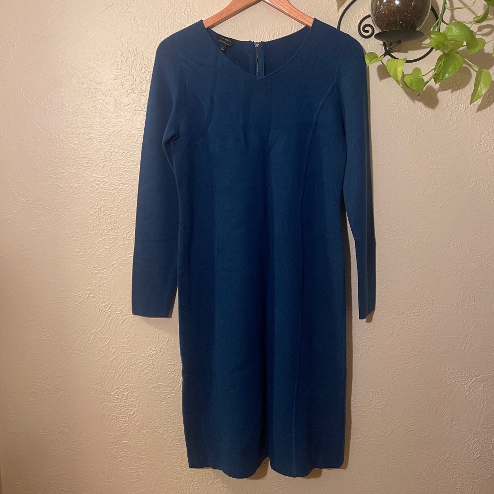 Talbots pure merina wool long sleeve sweater dress. V-neck. Pure Merina wool.